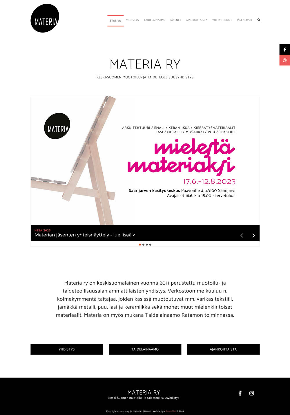 Keski-Suomen muotoilu- ja taide­teollisuusyhdistys Materia ry
